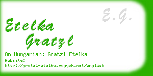 etelka gratzl business card